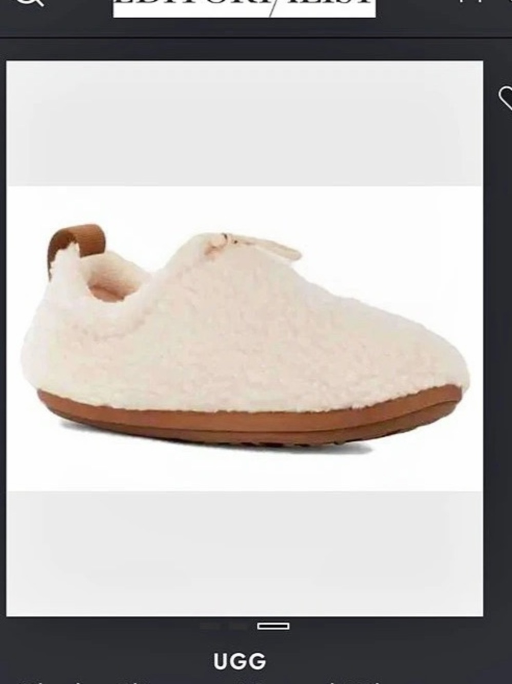 UGG Plushy Slippers Natural/Chestnut Size 8